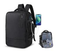 TANTOMI Ryanair Cabin Bags 40cm x 27cm x 17cm, Under Seat Cabin Bag Travel Backpack Cabin Size with Shoe Compartment for Men and Women - Black