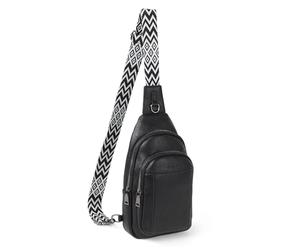 TANTOMI Small Sling Bag for Women - Multi Pocket Cross Body Bag Women Travel Reversible Chest Shoulder Bags Anti Theft Crossbody Bags with Adjustable Guitar Strap