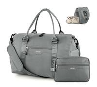 TANTOMI Travel Duffel Bag, Weekender Bags for Women with Shoe Compartment, Carry on Overnight Bag with Toiletry Bag, Gym Duffel Bag with Wet Pocket, Hospital Bags for Labor and Delivery, Dark Gray