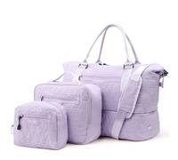 TANTOMI Travel Duffle Bag, Light Purple, Travel