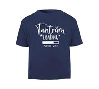 Tantrum Loading bar Please Wait Statement [BBY5] Short Sleeve Cotton Toddler t Shirt, 1-2 Years, Navy