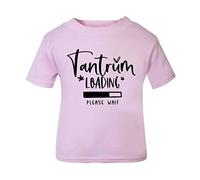 Tantrum Loading bar Please Wait Statement [BBY5] Short Sleeve Cotton Toddler t Shirt, 1-2 Years, Pastel Pink