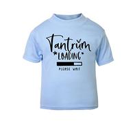 Tantrum Loading bar Please Wait Statement [BBY5] Short Sleeve Cotton Toddler t Shirt, 3-4 Years, Pastel Blue