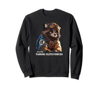 TANUKI ELITE FORCES No.1 Japanese Raccoon dog kanji animal Sweatshirt