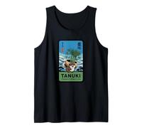 Tanuki Transformation Japanese Folklore Bamboo Bonsai Mount Tank Top