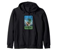 Tanuki transformation Japanese folklore bamboo bonsai Mount Zip Hoodie