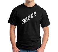 TANUVJXK T-Shirt Bad Company Co. Paul Rodgers Guitar N Roll UK British Black Black M