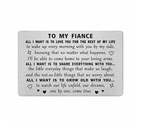 TANWIH Gifts for Fiance - Fiance Engraved Anniversary Card - Fiance Birthday Valentines Day Card Gifts for Him Men