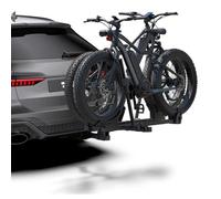 TANX Hitch Bike Rack, Wobble Free Smart Tilting Platform Style Bike Rack for Standard, Upgraded 2" Receiver Folding Design Rack Carries 2 Bikes, Fat Tire and E-Bike