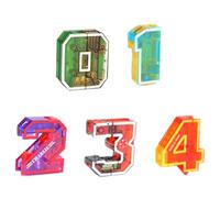Tanxemery Robot Transformers, 0-4 Number Transformers Toys For Birthday Gift, Building Blocks, Intellectual Toys For Child, Educational Robot 3-6 Years Old