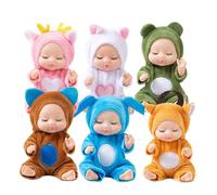 Tanxemery Sleeping Renaissance Dolls,Sleeping Renaissance Dolls - 6X Cute Reborn Girl 3 Inch | Pretend Play Changing Clothes Girl Collectible Figures for s