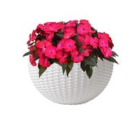 Tanxemery Wall Mounted Planter, Artificial Mesh Wall Plant Pot, Modern Semicircular Indoor Plants Container for Fence, Home, Balcony, Garden, Patio