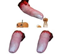 Tanxier 3 Pieces Severed Fingers Prop,Horror Simulated Bloody Finger,Chopped Off Fake Thumb For Halloween Tricks,Haunted House