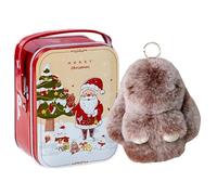 Tanxier Bunny-Lulu Keyring In A Tin,Bunny-Lulu Keychain,Handmade Soft Bunny Charm,Cute Bunny Keychain for Women,Bunny Keychain Plush with Christmas Box For Bag