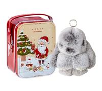 Tanxier Bunny-Lulu Keyring In A Tin,Bunny-Lulu Keychain,Handmade Soft Bunny Charm,Cute Bunny Keychain for Women,Bunny Keychain Plush with Christmas Box For Bag