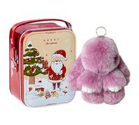 Tanxier Bunny-Lulu Keyring In A Tin,Bunny-Lulu Keychain,Handmade Soft Bunny Charm,Cute Bunny Keychain for Women,Bunny Keychain Plush with Christmas Box For Bag