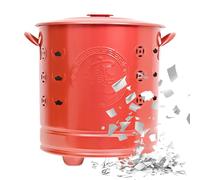 Tanxier Burn Can for Paper | Stainless Steel Burning Fire Barrel with Lid,Outdoor Waste Bins for Trash Debris Wood Backyard Courtyard Yard Patio Garden Camping Fireplace