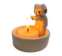 Tanxier Cat Candle Holder,Cute Kitten Tea Light Candle Holders Cartoon Cat Candle Scented Holders with Warming Cat Paws,Valentines Day Gift,Home Decorations