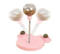 Tanxier Cat Treat Dispenser Toy | Catnip Snack Leaking Feeder,Cute Kitten Slow Feeder Food Puzzle,for Chasing Entertainment Stress Relief Home Indoor Outdoor