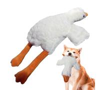 Tanxier Chew Toys for Dogs - Realistic Calming Entertainment,Dog Chewing Pet Toy White Duck Shape | for Living Room Balcony Yard Garden Camping Training Small Medium Large Breeds