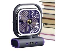 Tanxier Desk Fan Quiet,Personal Cooling Small Desk Fan - Adjustable Tilt Portable Battery Operated Cool Gadgets with Night Light for Travel Accessories Desktop Home Apartment