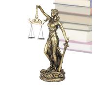 Tanxier Lady Justice Statue,Resin Figurine Ornament - Lawyer Office Statue Decor,for Collectors Bookcase Window Sill Dressing Table Nightstand Bedside Study Bedroom Living Room Home Office