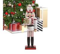 Tanxier Nut Cracker Christmas Decor - 14 Inch Wooden Figure Model | Nutcracker Christmas Decorations | for Fireplace Birthday Home Shelves Thanksgiving Adults Kids