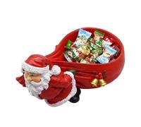 Tanxier Resin Santa Claus Figurine - Resin Fun Home Decorations with Bell - Christmas Santa Decor - for Holiday Party Offices Home Room Car Desk School Dormitory Apartment Garden