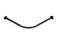 Tanxih Corner Shower Curtain Rod Adjustable Stainless Steel L Shaped Rack Drill Free Install for Bathroom, Bathtub, Clothing Store (Black, 90-130cm X 90-130cm)