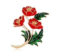 tanxuan Poppy Brooch Flower Pin Rememorial Day Flower Brooch Enamel Lapel Pin Red Flower Poppy Brooches for Women Solider Remember Memorial Day Banquet Women Girl Men Jewelry Gifts