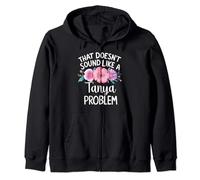 Tanya Personalized Cute Flower Girls Tanya Name Zip Hoodie