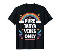 TANYA Vibes Only Cute Retro Girls TANYA Name T-Shirt