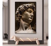 TANYANG Abstract Greek Statue Plaster Sculpture Art Poster David Canvas Painting Michelangelo Art Prints Wall Picture Living Room Decor 40X50Cm No Frame