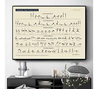 TANYANG Ashtanga Yoga Primary Series Posters And Prints Wall Art Canvas Painting Decor Picture For Living Room Home Decor 40X50Cm No Frame