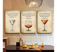 TANYANG Bar Decor Drink Quote Bar Wall Art 3 Pieces Canvas Painting Rat Pack Frank Sinatra Sammy Davis Dean Martin Whiskey Art Posters Print 30Cmx40Cm No Frame