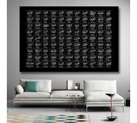 TANYANG Black 99 Names Of Allah Wall Art Canvas Paintings Islamic Calligraphy Printed Pictures Posters And Prints Living Room Home Decor 40X50Cm No Frame