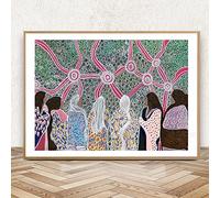 TANYANG Canvas Paintings Australian Aboriginal Women Wall Art Canvas Posters And Prints Prints Pictures For Home Living Room Decor 50X70Cm No Frame