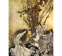 TANYANG Fairy Tale Wall Art Prints Arthur Rackham Childrens Decor Shabby Chic Vintage Art Picture Canvas Painting Print Poster Home Decor A1 50X70Cm No Frame
