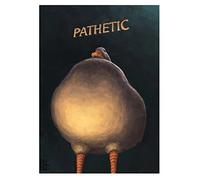 TANYANG Funny Poster Pathetic Humor Duck Judgmental Duck Canvas Painting Wall Art Picture Print Living Room Home Decoration 60X90Cm No Frame