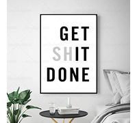 TANYANG Inspired Poster Get Shit Done Panting Motivational Get It Done Just Done Canvas Painting Home Decoration 21X30Cm No Frame