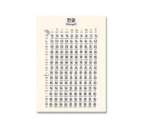 TANYANG Korean Alphabet Poster Korean Learning Abc Classroom Wall Art Canvas Painting Nordic Children'S Room Home Decoration Picture 40X50Cm No Frame
