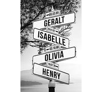 TANYANG Personalized Intersection Street Sign With 2-4 Names/Dates Canvas Painting Wall Art Custom Father'S Day Gift Family Street Sign A7 30X40Cm No Frame