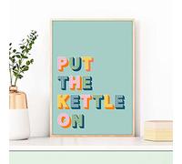 TANYANG Put The Kettle On Kitchen Slogan Typography Quotes Posters And Prints Canvas Painting Wall Art Picture Living Kitchen Home Decor 30X40Cm No Frame