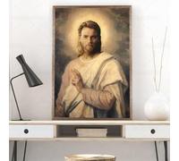 TANYANG Space Jesus Poster Inspired By Hofmann'S Jesus Canvas Painting Wall Art Prints Pictures For Livinng Room Home Decor 21X30Cm No Frame