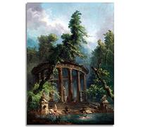 TANYANG The Bathing Pool Hubert Robert Print Poster Forest Landscape Greek Temple Vintage Canvas Painting Wall Art Home Decor 50X70Cm No Frame