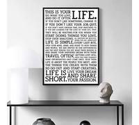 TANYANG The Manifesto This Is Your Life Poster Print Canvas Painting Quote Modern Wall Picture For Living Room Home Decoration 40X60Cm No Frame