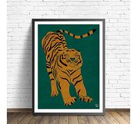 TANYANG Tiger Doesn'T Lose Sleep Canvas Painting On The Wall Posters And Prints Wall Art Decorative Pictures For Living Room 50X70Cm No Frame