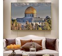 TANYANG Vintage Dome Of The Rock Masjid Al Aqsa Canvas Painting Mosque Posters And Prints Wall Art Pictures Home Decor A9 30X40Cm No Frame