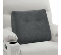 TANYOO Back Support Pillow for Recliner Soft Dual Layer Lumbar Support Pillow with Memory Foam Shreds Ergonomic Orthopedic Couch Back Cushions for Elderly Lower Back Pain Relief (Dark Grey)