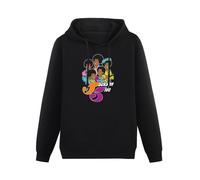 TANYOUPIN Jackson 5 5ive Five Hoodies Long Sleeve Pullover Loose Hoody Sweatershirt Black L